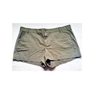 Gap Womens Sunkissed Shorts 16 Plus Size Green Khaki, CottonRise:10 in.Insea